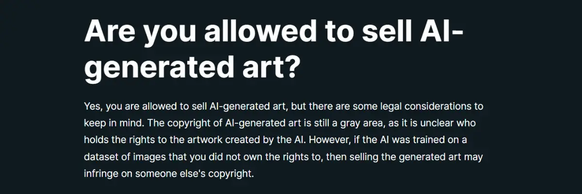 Are you allowed to sell AI-generated Art created by BlueWillow AI?