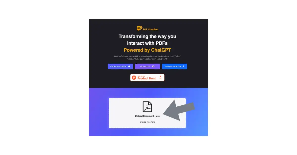 Ask Your PDF in Chatgpt Upload your pdf 2