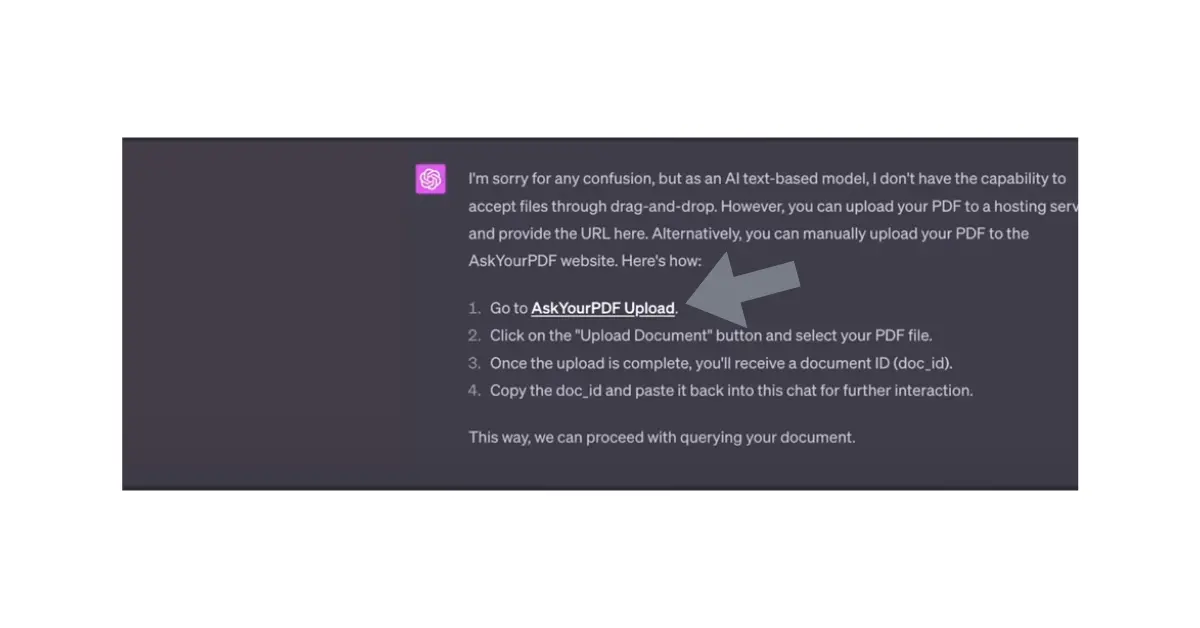 Ask Your PDF in Chatgpt Upload your pdf