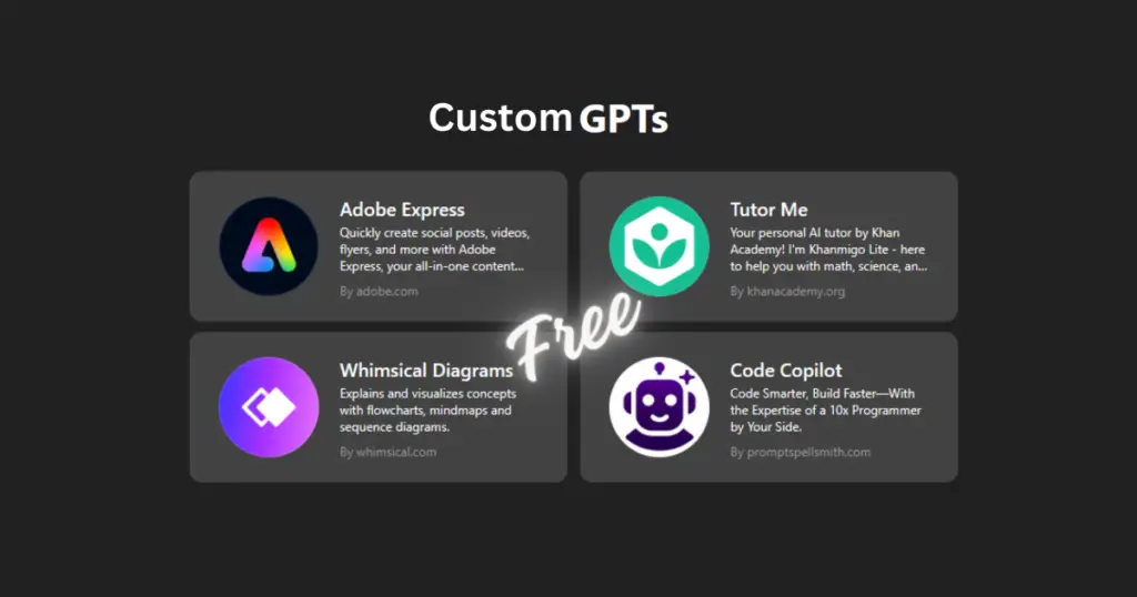 Unlock Free Access to All OpenAI Custom GPTs, custom gpt for programming, custom gpt for education, custom gpt for lifestyle, custom gpt for coding, custom gpt for productivity