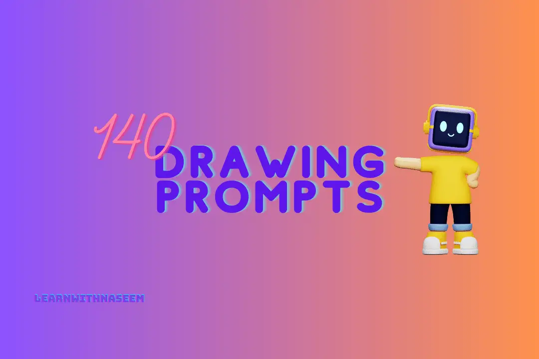 Drawing prompts, drawing prompts for kids, prompts for drawing, random drawing prompts